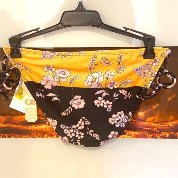 String Bikini Bottom - Orange & Black - Picture 5 of 6